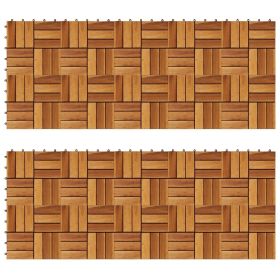 Decking Tiles 11.8"x11.8" Acacia Set of 20