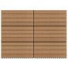 Decking Tiles 6 pcs WPC 23.6"x11.8" 11.6 ft² Brown