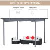 Outsunny 11.5' x 11.5' Retractable Pergola Canopy, Outdoor UV Protection & Sun Shade, Steel Frame for Garden, Grill, Patio, Backyard, Gray