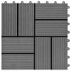 11 pcs Decking Tiles WPC 11.8"x11.8" 1 sqm Gray