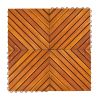 Dashiell 12-Diagonal Slat Acacia Interlocking Deck Tile (Set of 10 Tiles)