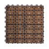 Damian 8-Slat Acacia Interlocking Deck Tile (Set of 10 Tiles)