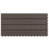 Decking Tiles 6 pcs WPC 23.6"x11.8" 11.6 ft² Dark Brown