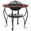 Mosaic Fire Pit Table Terracotta and White 26.8" Ceramic