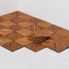 Dashiell 12-Diagonal Slat Acacia Interlocking Deck Tile (Set of 10 Tiles)