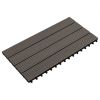 Decking Tiles 6 pcs WPC 23.6"x11.8" 11.6 ft² Dark Brown