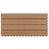 Decking Tiles 6 pcs WPC 23.6"x11.8" 11.6 ft² Brown