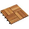 Decking Tiles 11.8"x11.8" Acacia Set of 20