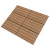 Decking Tiles 6 pcs WPC 23.6"x11.8" 11.6 ft² Brown