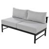 U-shaped multi-person outdoor sofa set, suitable for gardens, backyards, and balconies.