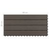 Decking Tiles 6 pcs WPC 23.6"x11.8" 11.6 ft² Dark Brown