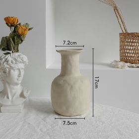 Simplicity Ceramic Vase Dry Flower Arrangement Home Decoration Ornament Living Room Display Art Vases (Option: G)