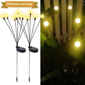 Simulation Firefly Solar Light Outdoor Garden Decoration Lawn Landscape Lamp Xmas Decor Solar LED Lights Outdoor Garden Lights (Option: 6solar-Warm light-2PCS)