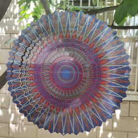 Creative 3D Kinetic Stainless Steel Wind Spinner Outdoor Garden Hanging Decoration Mandala Butterfly Design Wind Chime Spinner (Color: Mandala1)