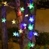 2Pcs Solar Powered String Lights 39.3FT 100LED Beads Fairy Star Lights